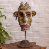 mascara decorativa borneo asia tradicao cultura decoracao casa exotica escultura madeira albizia bali indonesia loja artesintonia 04