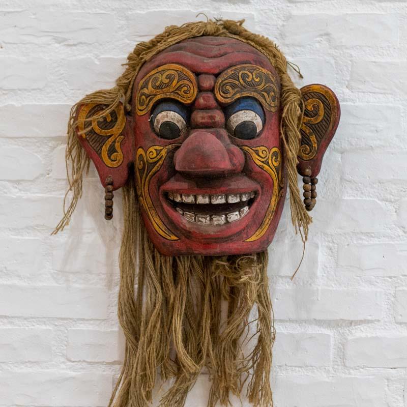 mascara lutador borneo asia tradicao cultura decoracao casa exotica escultura madeira albizia bali indonesia loja artesintonia 03