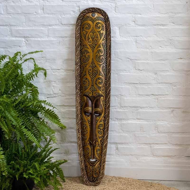 mascara decorativa borneo elementos bali indonesia madeira albizia rattan artesanato cultura tradicao loja artesintonia 03