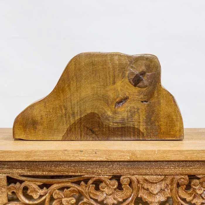 Prateleira artesanal orgânica com forma livre esculpida artesanalmente em Bali.