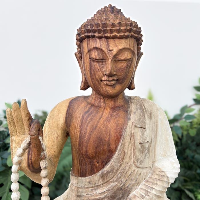 Leve espiritualidade à sua decoração com esta escultura patinada de Buda — uma presença de paz, arte e equilíbrio