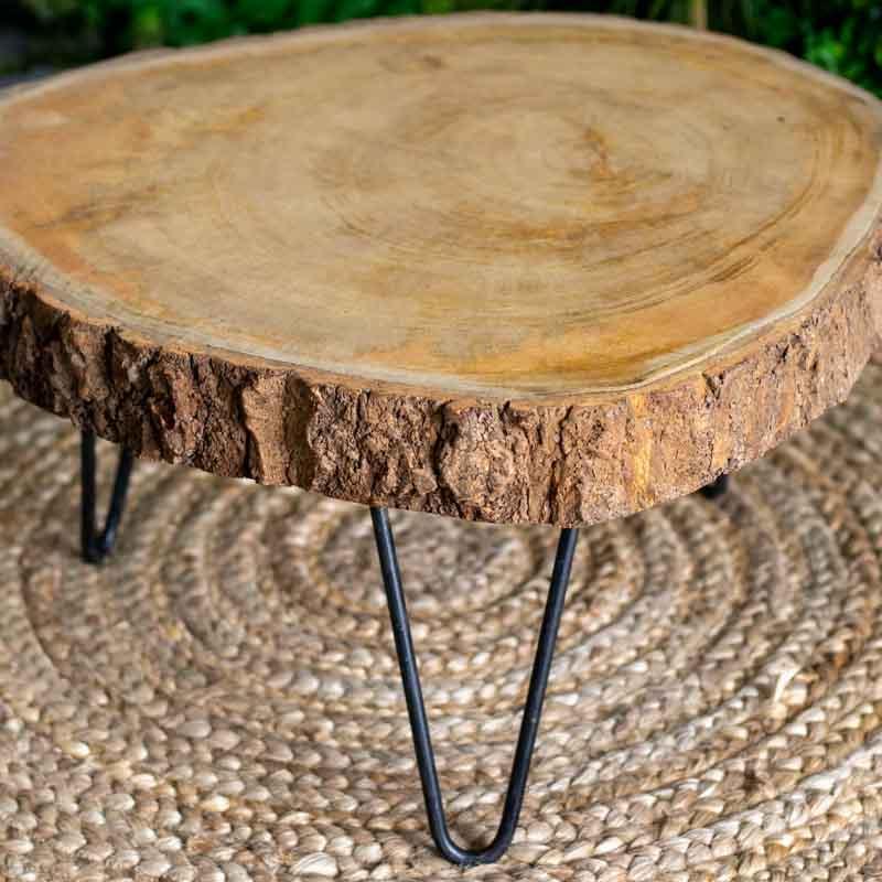 mesa centro madeira rustica tronco arvore teca resistente artesanato bali indonesia decoracao sala casa varanda design interiores comprar loja artesintonia