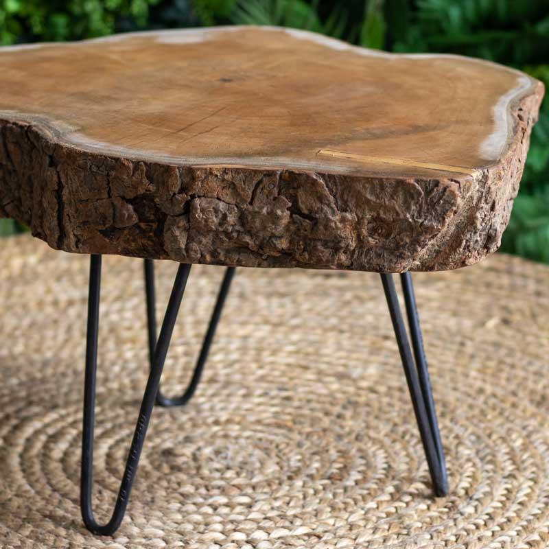 mesa centro madeira rustica tronco arvore teca resistente artesanato bali indonesia decoracao sala casa varanda design interiores comprar loja artesintonia