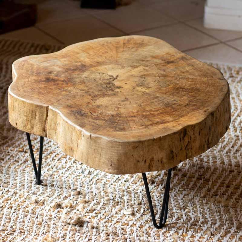 mesa centro madeira rustica tronco arvore teca resistente artesanato bali indonesia decoracao sala casa varanda design interiores comprar loja artesintonia