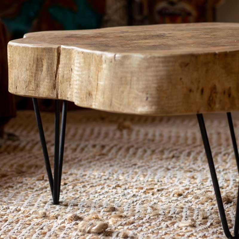 mesa centro madeira rustica tronco arvore teca resistente artesanato bali indonesia decoracao sala casa varanda design interiores comprar loja artesintonia