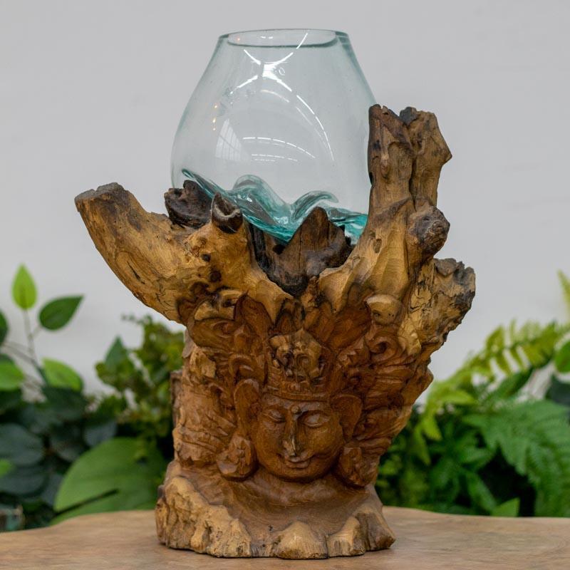 terrario vidro madeira tronco arvores rustico arte bali indonesia natureza conexao decoracao casa loja artesintonia