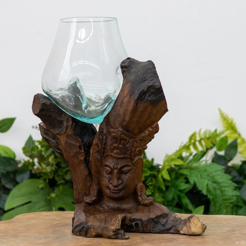 terrario vidro madeira tronco arvores rustico arte bali indonesia natureza conexao decoracao casa loja artesintonia