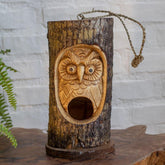 escultura casa coruja animais asas passaros jardim madeira tronco rustica decoracao garden natureza loja artesintonia 01