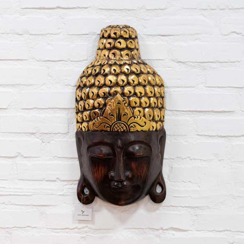 Cabeça de Buda em Madeira