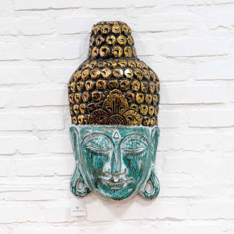 Cabeça de Buda em Madeira