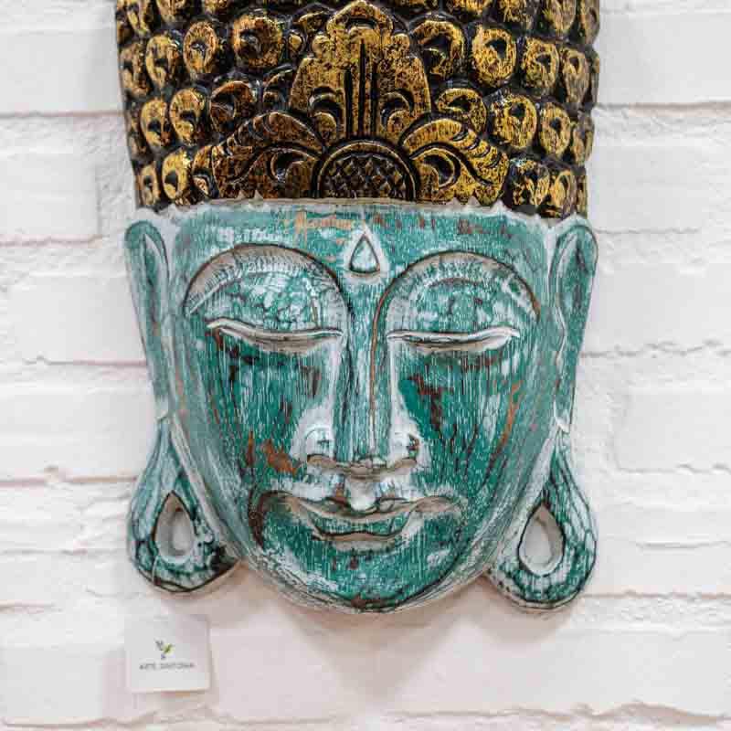 Cabeça de Buda em Madeira