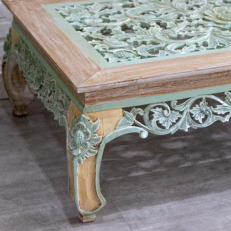 mesa java floral entalhada blue antik centro decoracao sala artesintonia bali