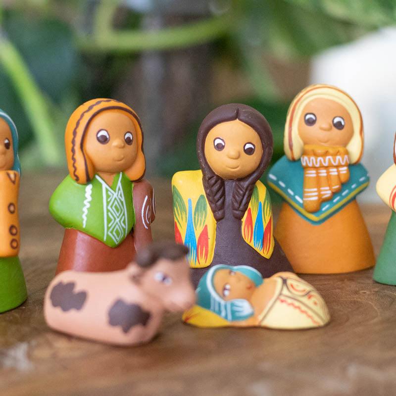 presépio ceramica artesanal decorativo peru arte natal pascoa religião cultura berço de cerâmica 02