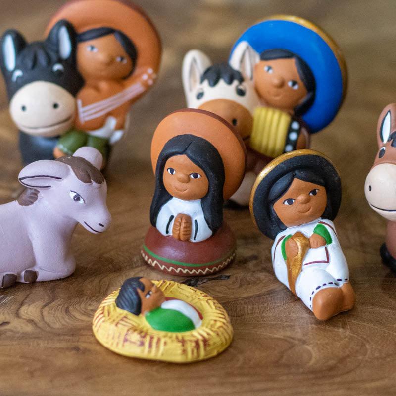 presépio ceramica artesanal decorativo peru arte natal pascoa religião cultura berço de cerâmica 02