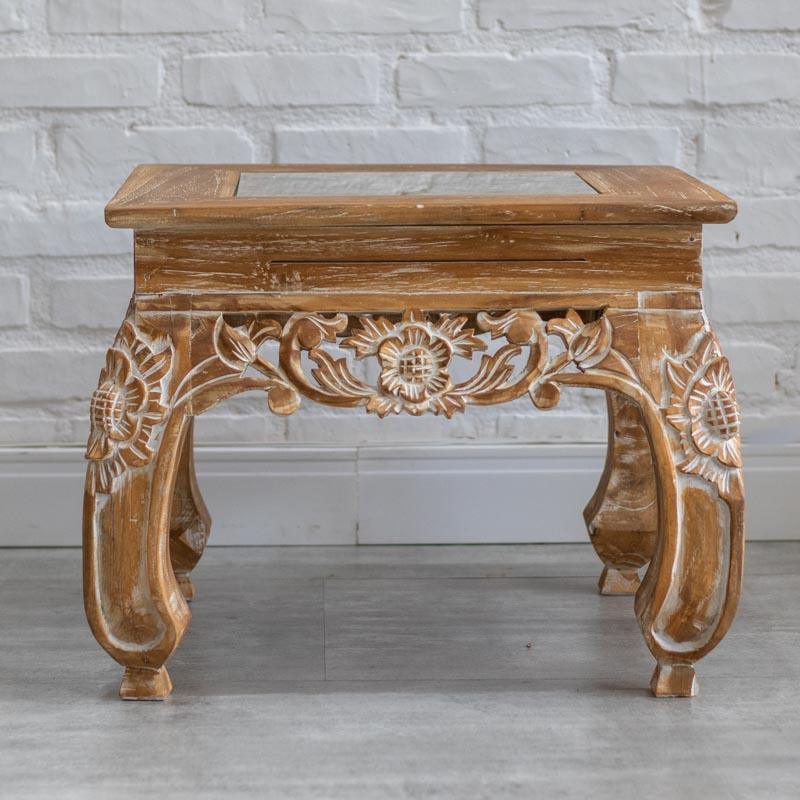 mesinha centro madeira rústica entalhe decorativo bali indonesia artesanato mobília table center carved loja artesintonia compre