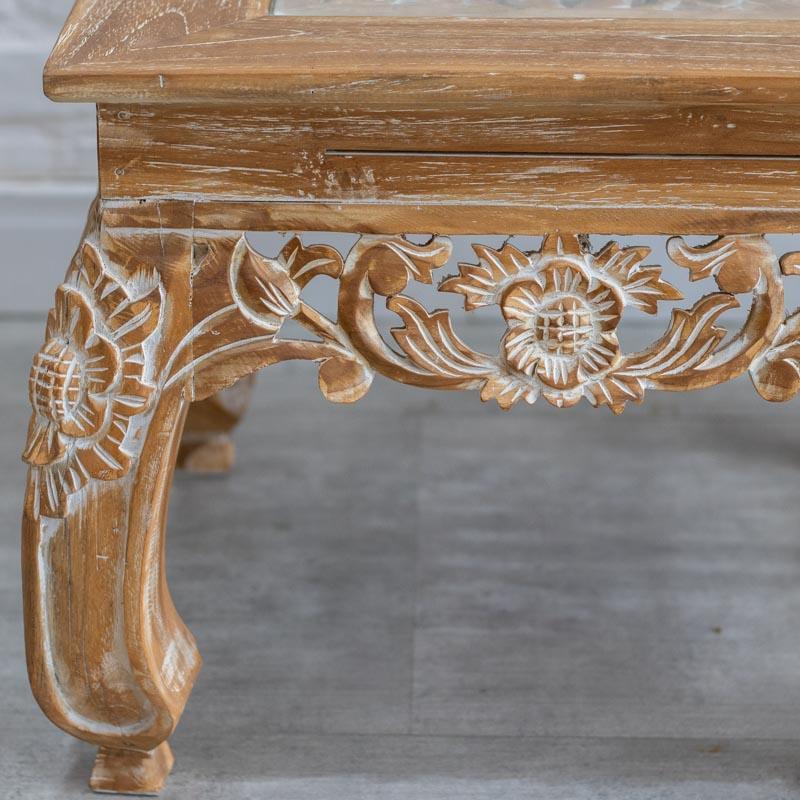 mesinha centro madeira rústica entalhe decorativo bali indonesia artesanato mobília table center carved loja artesintonia compre