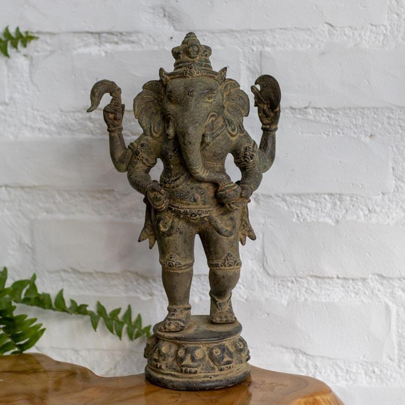 escultura deus ganesha prosperidade bronze barong protecao dualidade cultura bali indonesia altar devocao iluminacao elefante leao loja artesintonia 01