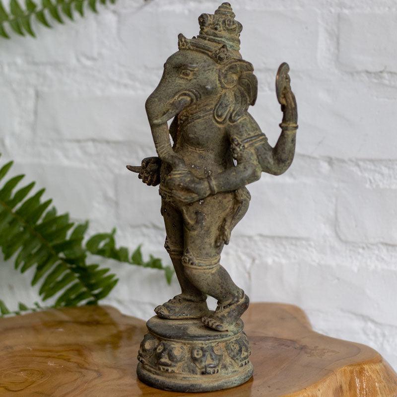 escultura deus ganesha prosperidade bronze barong protecao dualidade cultura bali indonesia altar devocao iluminacao elefante leao loja artesintonia 03