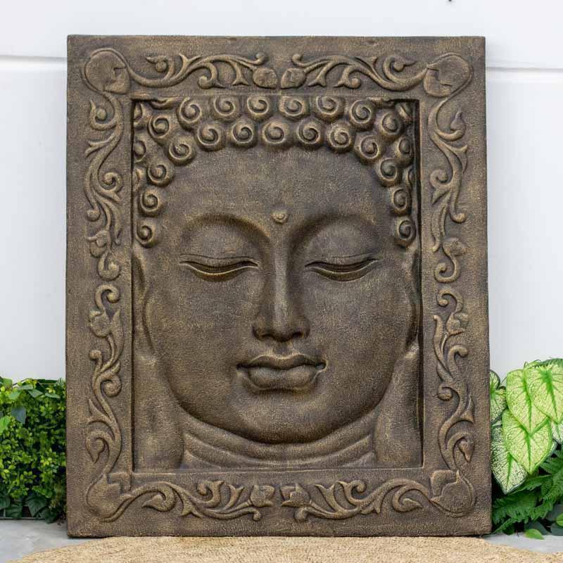 painel tela face buda fibrocimento jardim decoracao bali arte indonesia zen meditacao budismo design interiores feng shui artesanato comprar loja artesintonia.