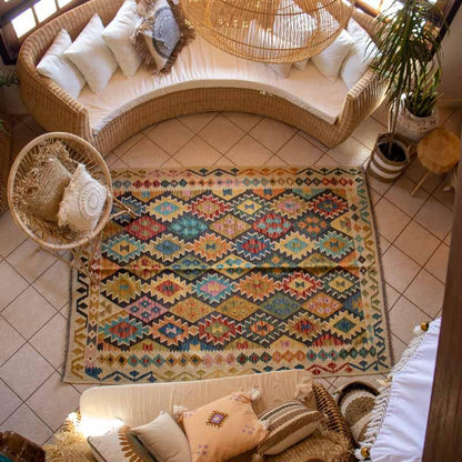 tapete kilim artesanal afegao arte decoração casa tradicao cultura textil algodao persa tecelagem beleza loja artesintonia 06