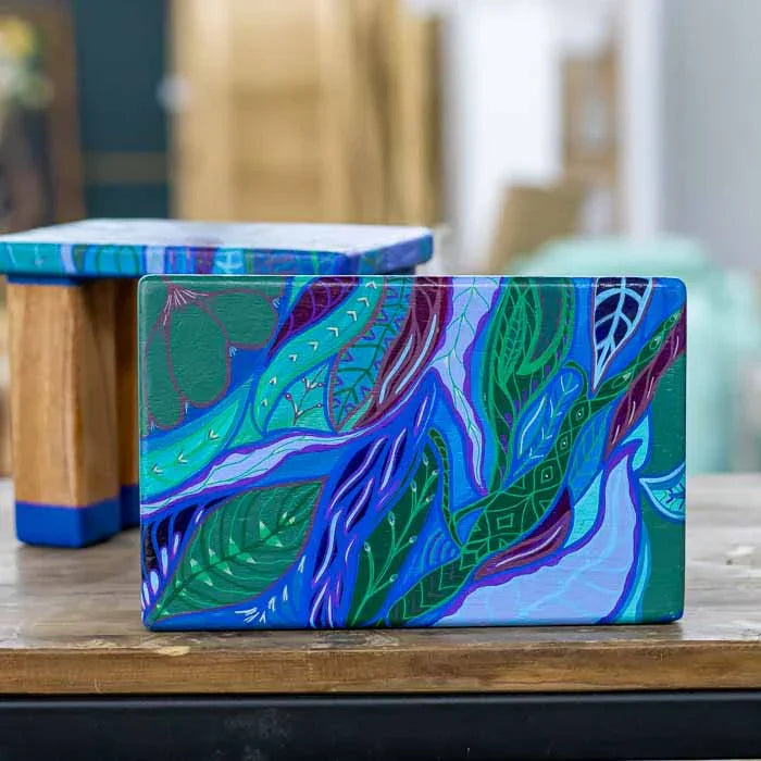 Banqueta rústica modelo Dupla em madeira reciclada ecológica.