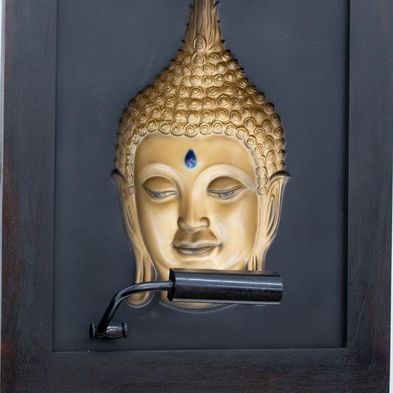 buda thai tailandês 3d movimento quadro artisico artesanato frame artistic golden dourado balinesa indonésia loja artesintonia compre