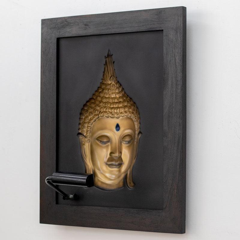 buda thai tailandês 3d movimento quadro artisico artesanato frame artistic golden dourado balinesa indonésia loja artesintonia compre
