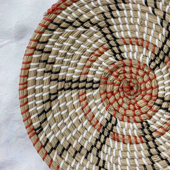 Cestaria vietnamita Cam em rattan natural estilo boho tropical.