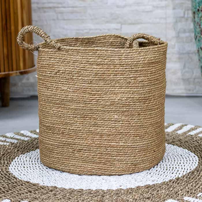 Cesto grande Khuong em fibra natural artesanal sustentável.