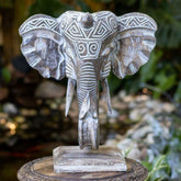 escultura elefante etnico cabeca madeira bali indonesia entalhado artesanal loja artesintonia decoracao 02