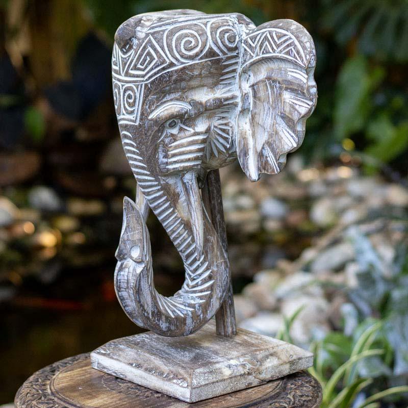 escultura elefante etnico cabeca madeira bali indonesia entalhado artesanal loja artesintonia decoracao 04
