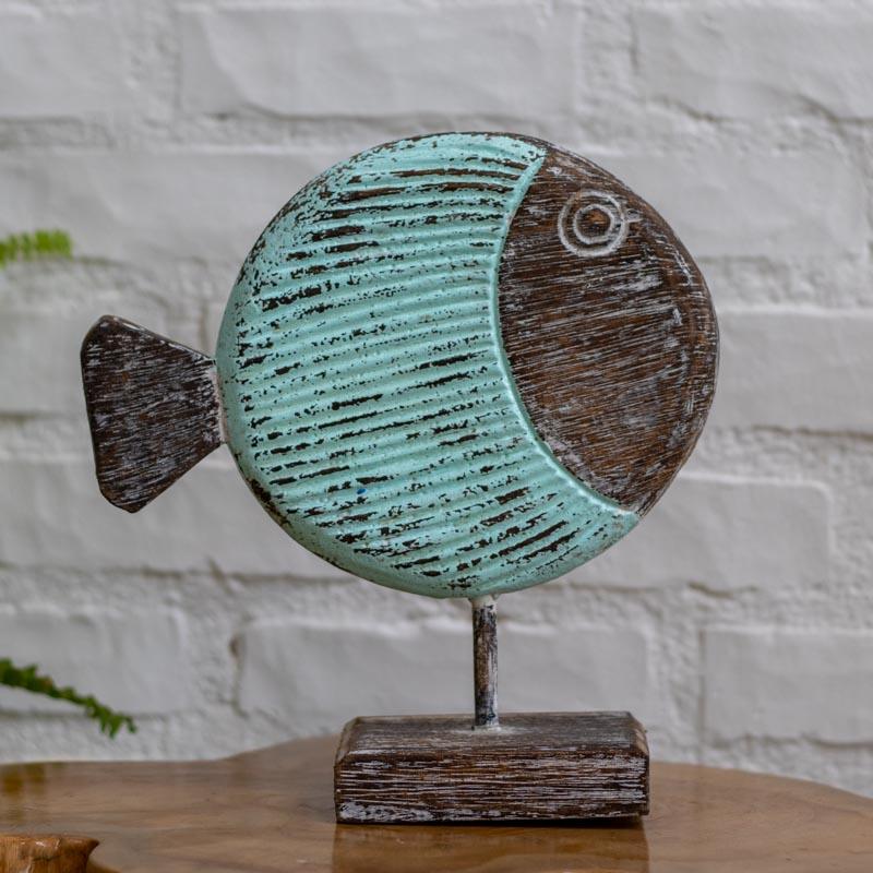 escultura trio peixes artesanais madeira bali indonesia decoracao tropical praia mar oceano loja artesintonia 02