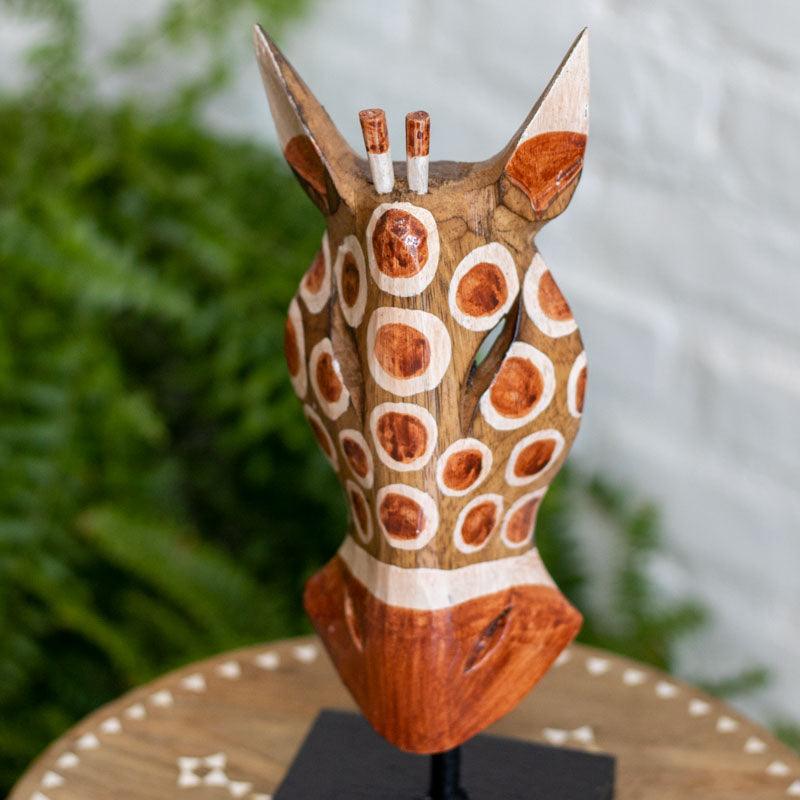 escultura mascara girafa animal decorativo simbolo graca elegancia bali indonesia decoracao madeira artesanato loja artesintonia 02