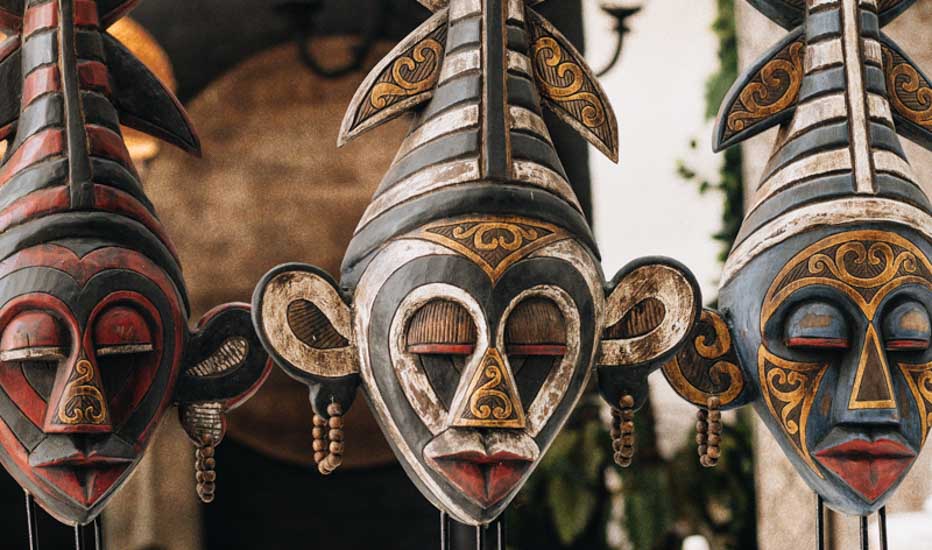 fullbaner mascaras decorativas em madeira paredes artesanatos etnicos do mundo