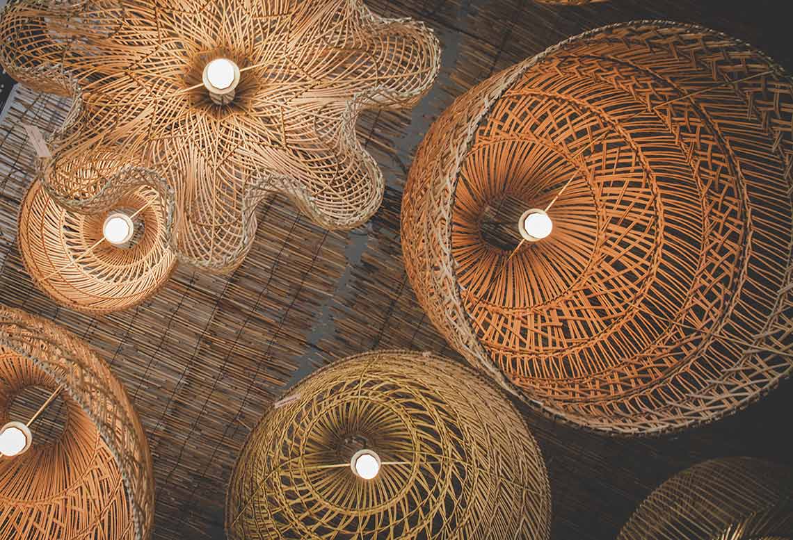banner luminarias artesanais rattan fibras naturais asiaticas masterchef iluminacao casas home lamps loja comprar