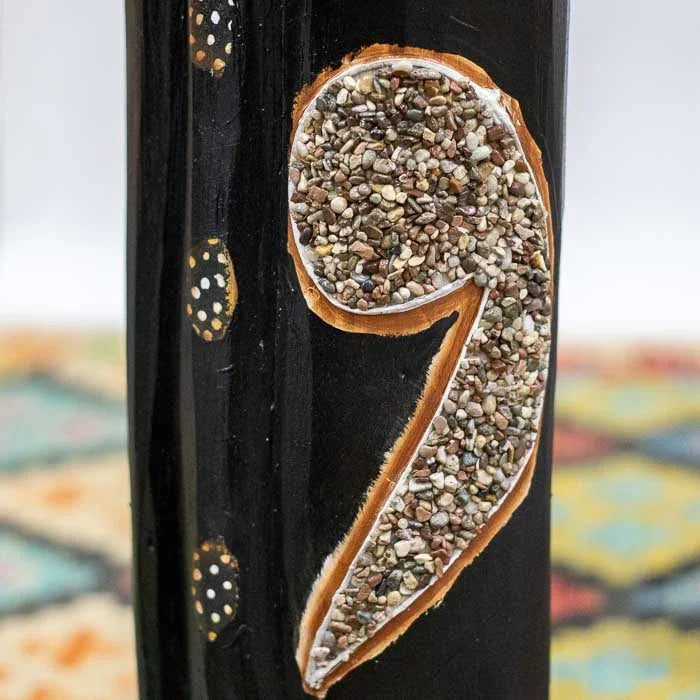 Trio Gatos Decorativos artesanais esculpidos à mão em madeira natural de Bali