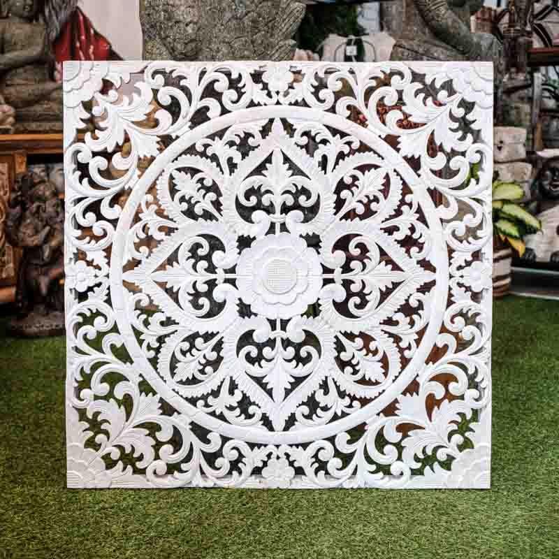 parede quadro painel mandala decoração bali artesanato madeira entalhada mdf wood carved frame loja artesintonia