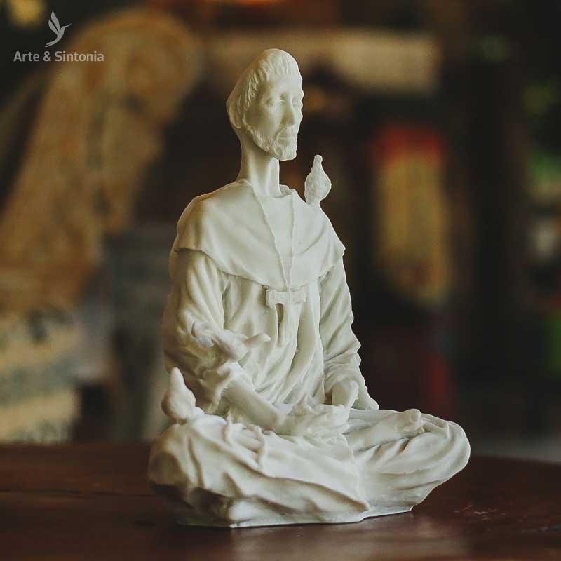 arte brasileira decorativa sao francisco de assis marmorite decoracao decor santo igreja catolica dividades