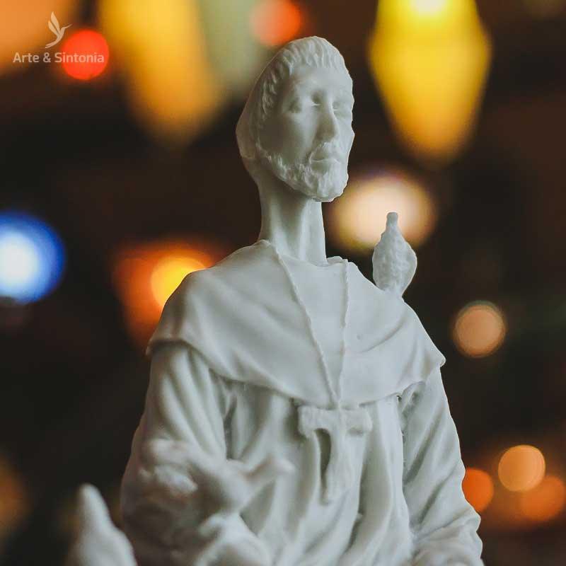 arte brasileira decorativa sao francisco de assis marmorite decoracao decor santo igreja catolica dividades