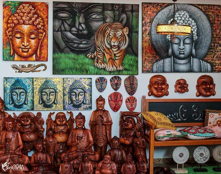 tela quadro pintura face buda muralha decor zen bali indonesia artesintonia 3