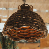 luminaria teto indiana light fixture lighting iluminacao corda rope metal artesanal handmade indian artesintonia 1