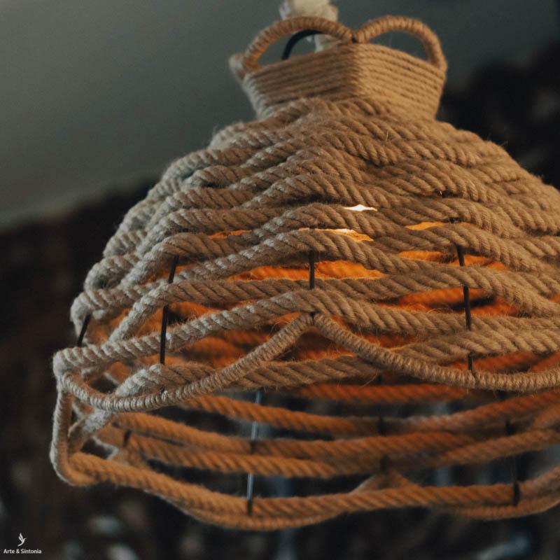 luminaria teto indiana light fixture lighting iluminacao corda rope metal artesanal handmade indian artesintonia 4