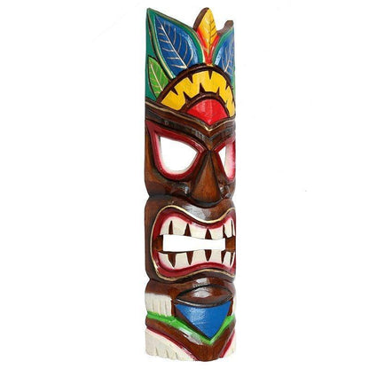 mascara hawaiana entalhada madeira hawai colorida decor bali indonesia artesintonia 2