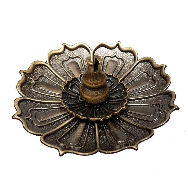 Incensário Flor de Lótus Bronze