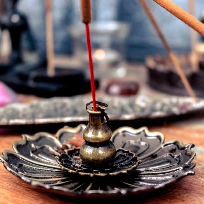 Incensário Flor de Lótus Bronze 2