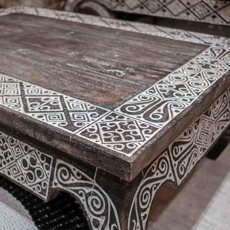 mesa centro madeira decorativa étnica étnico étnicos bali balinês balinesa decor decoração decoration arte artesanato handmade wood pátina home house decor