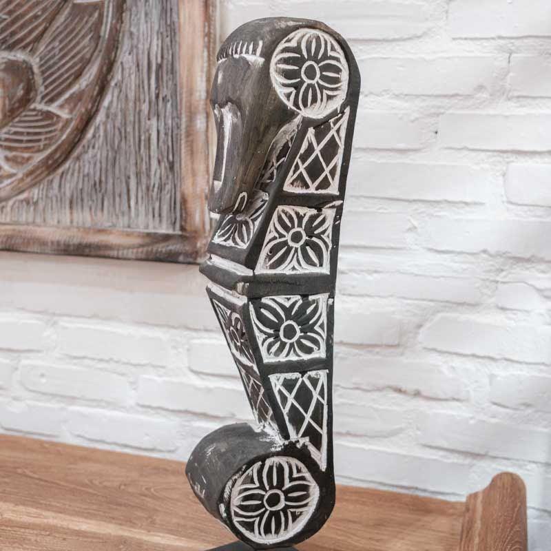 cavalo marinho entalhado seahorse pátina étnicos madeira esculpida boho decor wood rustic rústico loja artesintonia compre