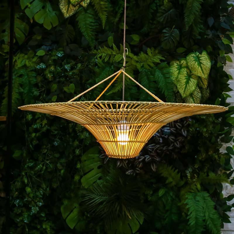 Luminária Teto Rattan 80x30 | Bali - Arte & Sintonia Bali, bali23, facenews, Fibra Natural - Rattan, iluminação, luminaria, luminarias, Luminárias Boho, lustre, lustres, Lustres / Pendentes, promoluminarias
