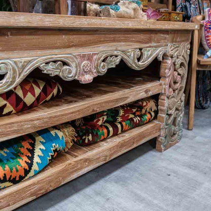 aparador buffet organizador madeira demolição decor móveis balineses indonésia table wood organization loja artesintonia compre