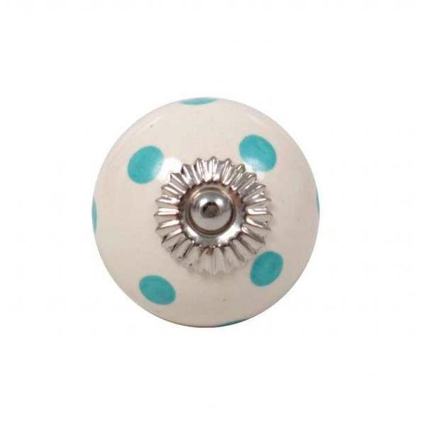 puxador gaveta decorativo ceramica branco bolinha azul artesintonia 2
